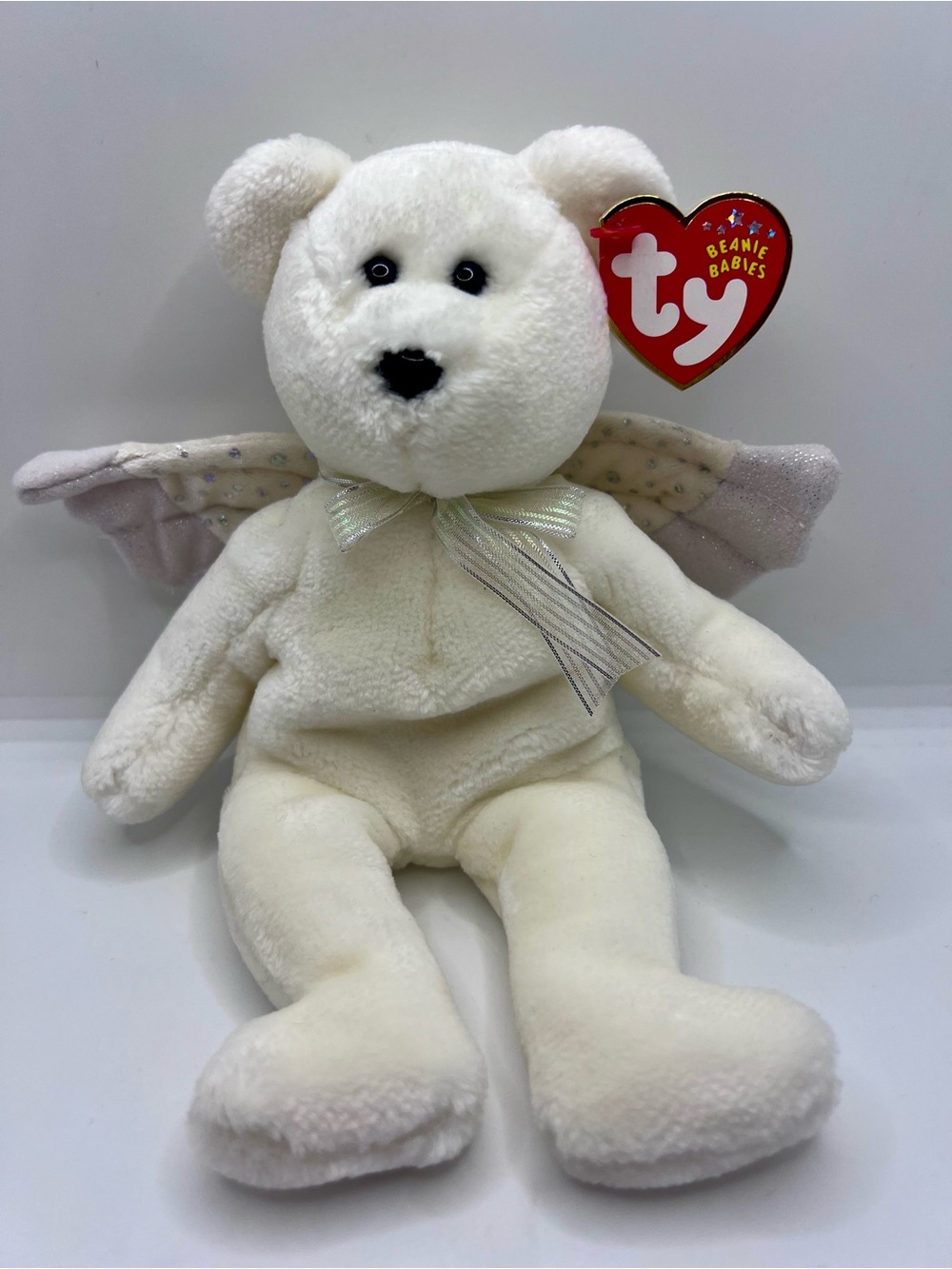 Ty Beanie Babies Herald Bear Angel Plush 2002 Stuffed Animal Collectible Toy